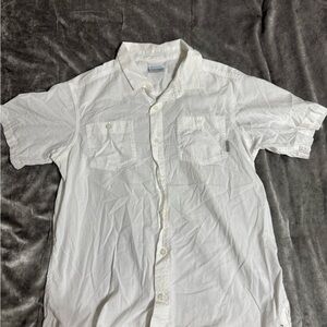 Columbia Men's White Casual Button Down Shirt